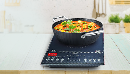 Dish in a Induction stove cooktop